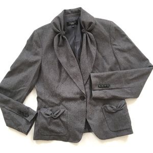 Talbots Womens Blazer Jacket Bow Romantic